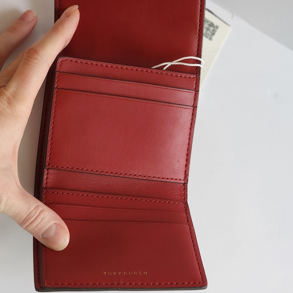 Tory Burch Red/Burgandy Leather Wallet - Picture 6 of 11